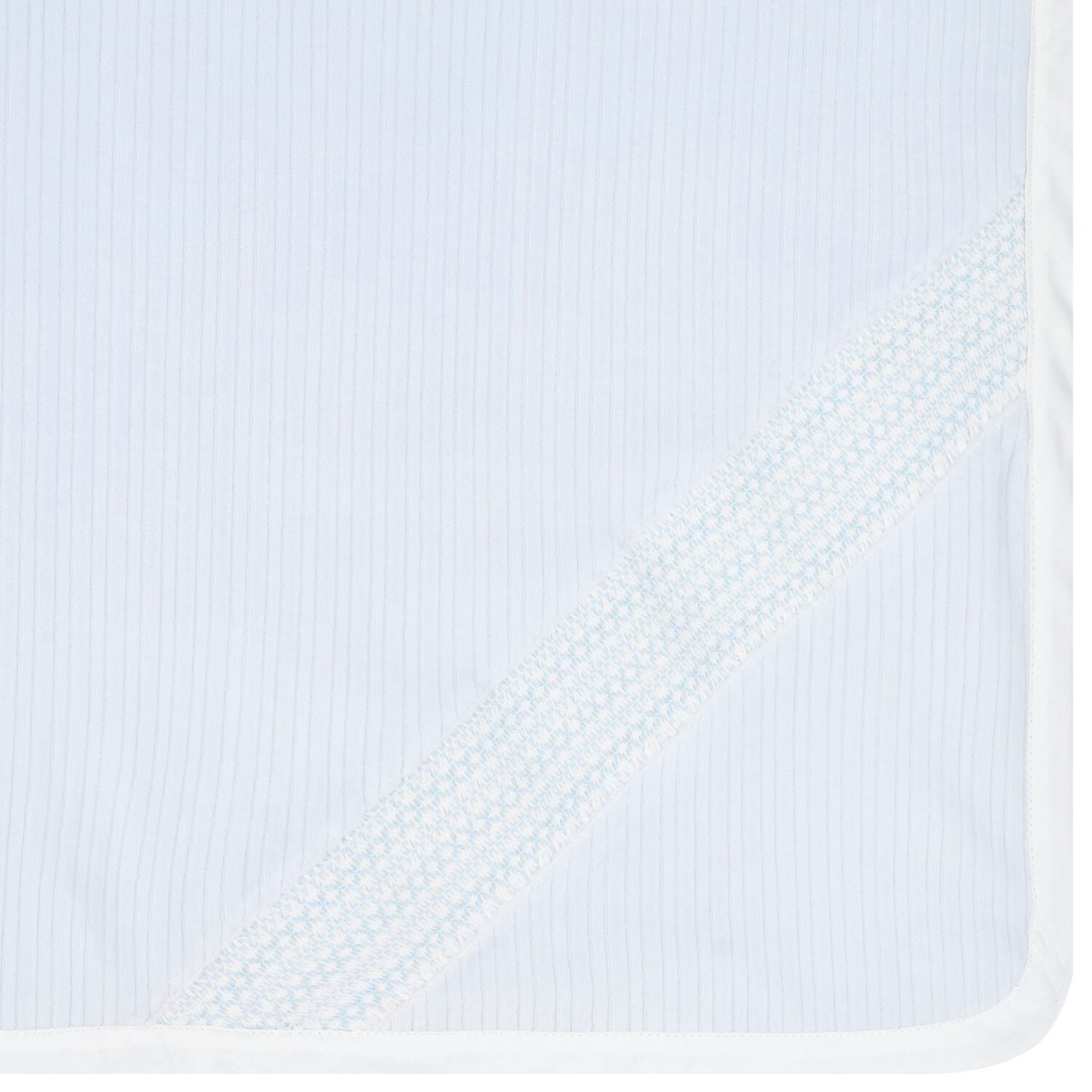 Baby Boys Blue Smocked Blanket, 1, hi-res