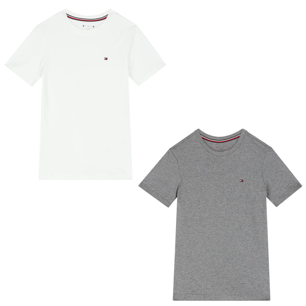 evne uddybe administration Tommy Hilfiger Boys Grey & White Logo T-Shirts (2 Pack) | Junior Couture  Bahrain