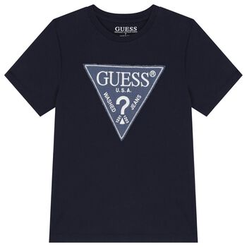 Boys Navy Blue Logo T-Shirt