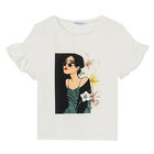 Girls Ivory Graphic T-Shirt, 1, hi-res