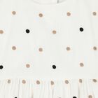 Girls Ivory Embroidered Polka Dot Dress, 1, hi-res