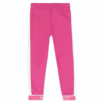 Girls Black & Pink Joggers