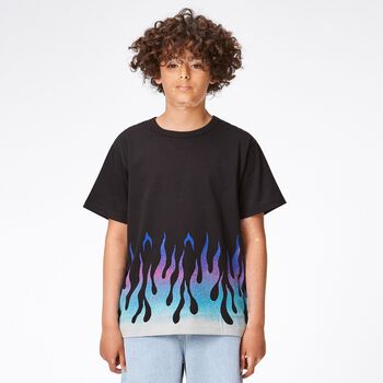 Boys Black Flame T-Shirt