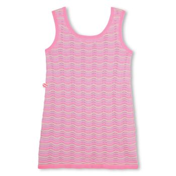 Girls Pink & Purple Crochet Dress