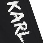 Boys Black Logo Shorts, 1, hi-res