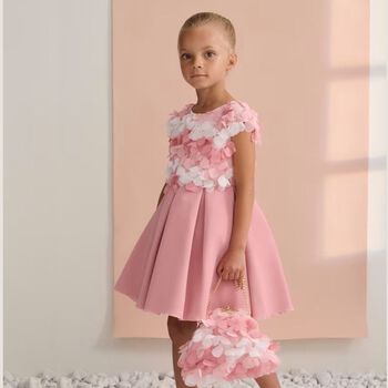 Girls Pink Flower Dress