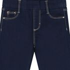 Younger Girls Navy Blue Denim Jeans, 1, hi-res