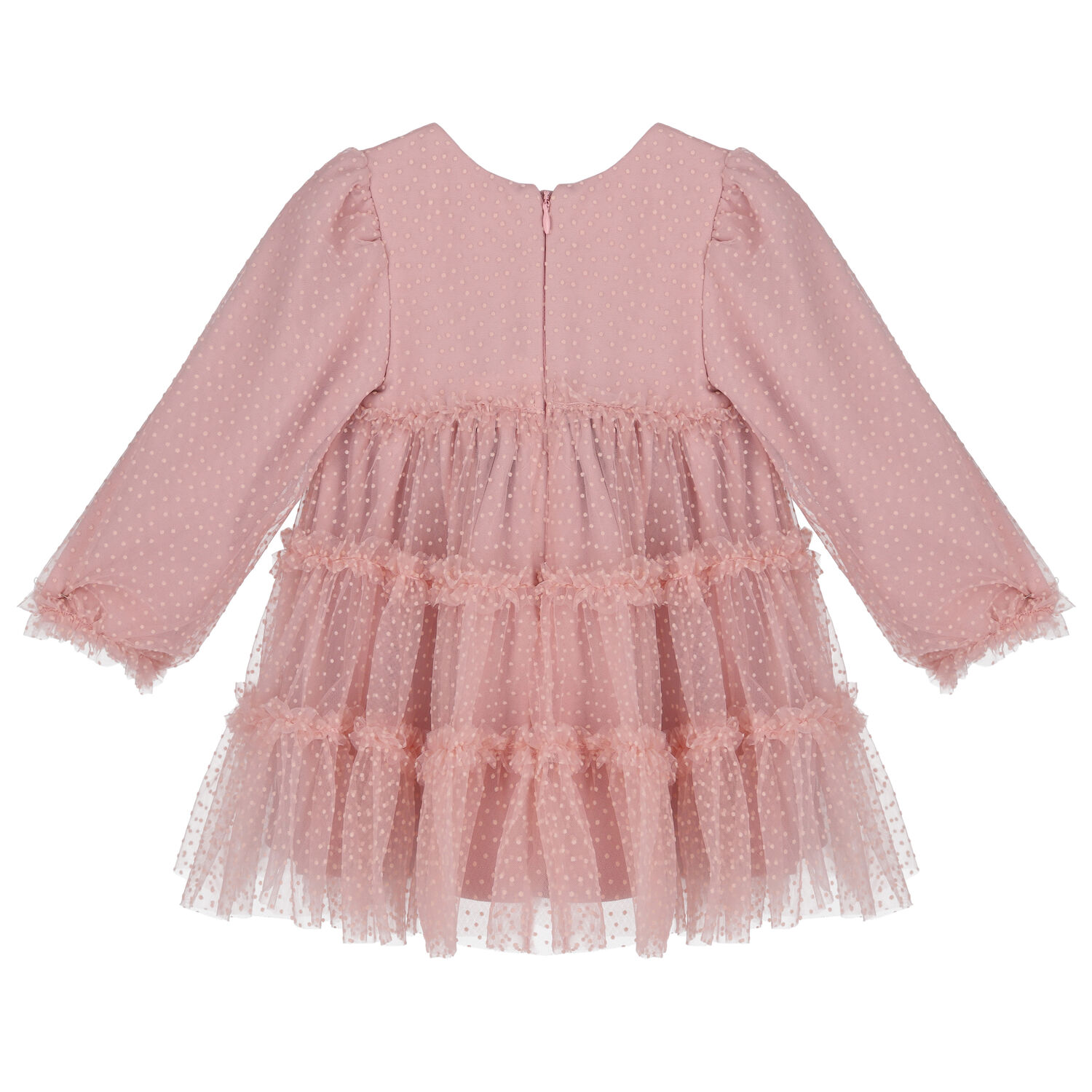 Younger Girls Pink Tulle Dress, 1, hi-res image number null