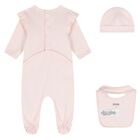 Baby Girls Pink Tiger Babygrow Gift Set, 1, hi-res