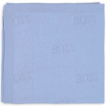 Baby Boys Blue Logo Knitted Blanket