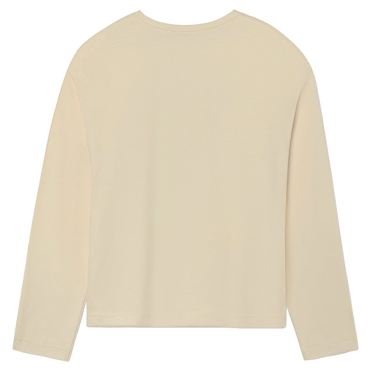 Girls Beige Embellished Long Sleeve Top, 1, hi-res