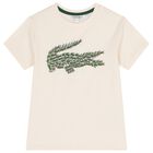 Boys Ivory Logo T-Shirt, 2, hi-res
