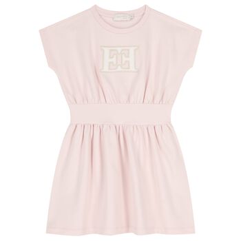 Girls Pink Logo Dress