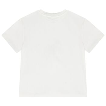 Girls Ivory Horse Logo T-Shirt