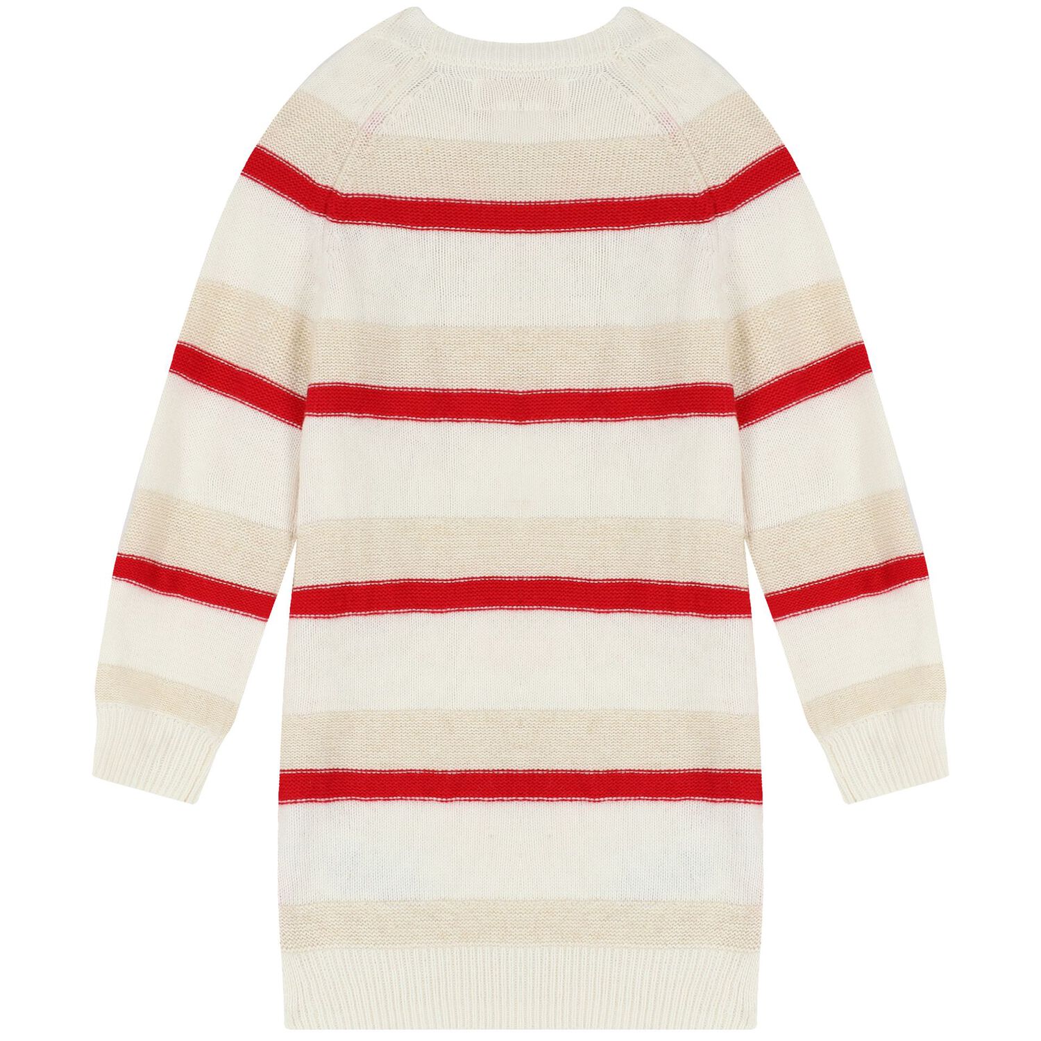 Girls Ivory Logo Knitted Dress, 1, hi-res image number null