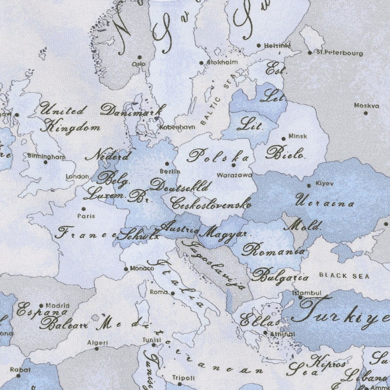 Baby Boys White & Blue Geo Map Babygrow Gift Set, 2, hi-res