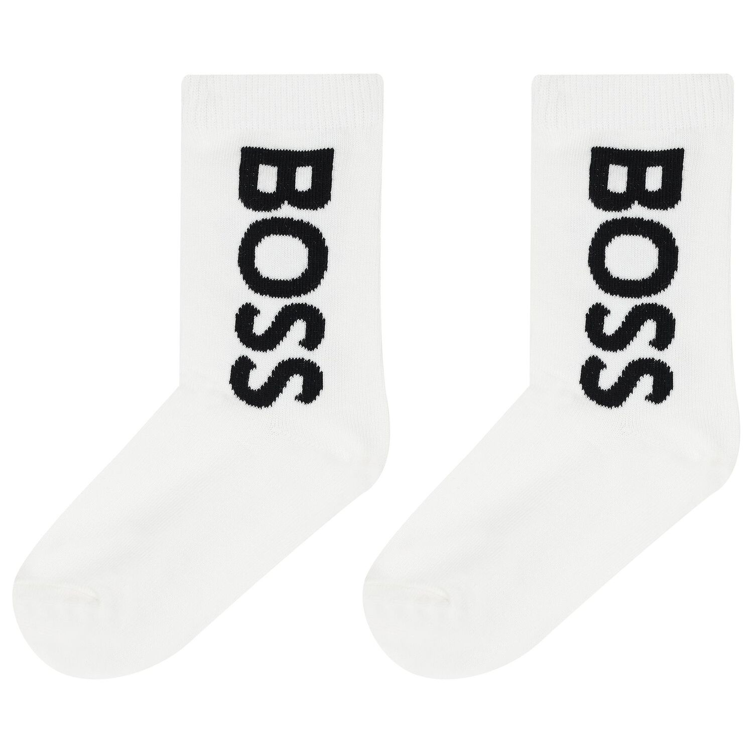 Boys White Logo Socks ( 2-Pack ), 1, hi-res image number null