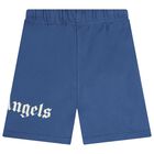 Boys Blue Logo Shorts, 1, hi-res