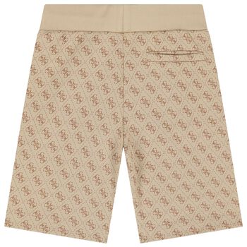 Boys Beige Cotton Jersey Shorts