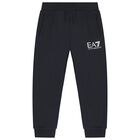 Boys Navy Blue Logo Joggers, 2, hi-res