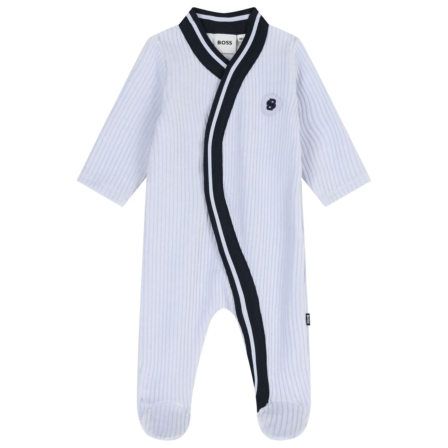 Baby Boys Blue Logo Babygrow Gift Set, 2, hi-res