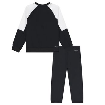Boys Black Logo Tracksuit