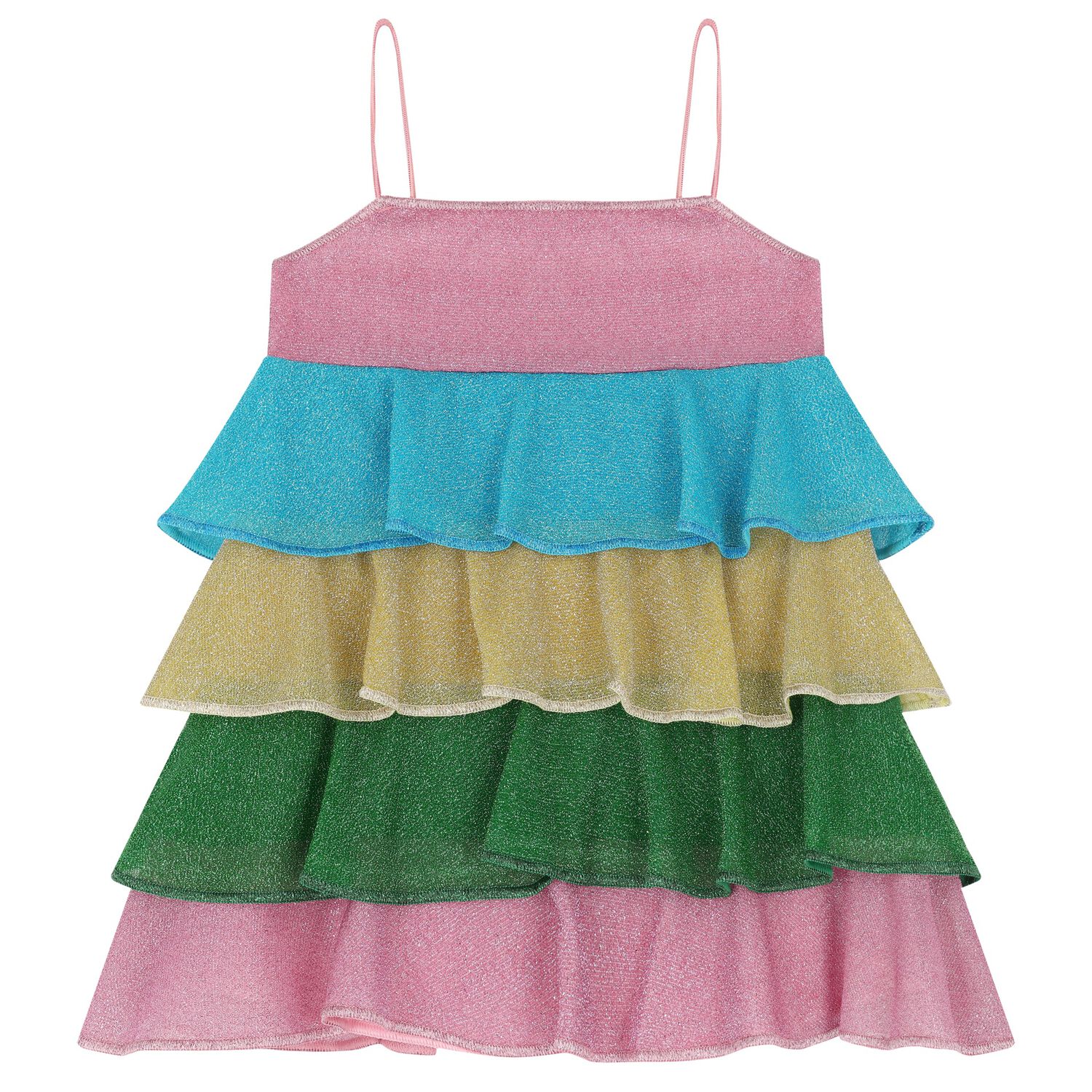Girls Rainbow Stripe Lumiere Dress, 1, hi-res image number null