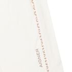 Girls Ivory Logo Trousers, 1, hi-res