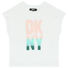 Girls White Logo T-Shirt, 1, hi-res