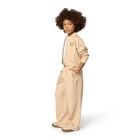 Girls Beige Logo Joggers, 1, hi-res