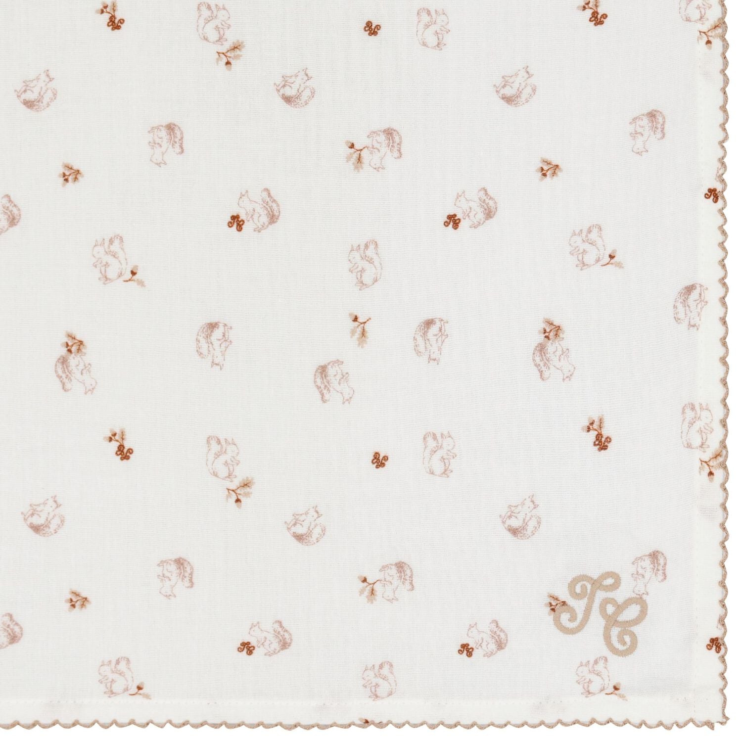 Ivory & Pink Squirrel Blanket, 2, hi-res