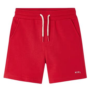 Boys Red Logo Shorts