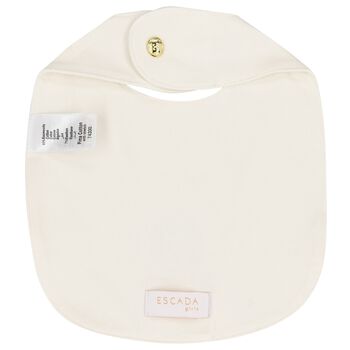 Baby Girls Ivory Logo Bib