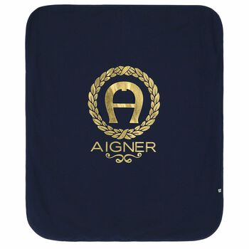 Navy & Gold Logo Blanket
