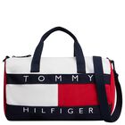 Navy Blue, White & Red Duffel Bag, 1, hi-res