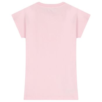 Girls Pink Logo Dress