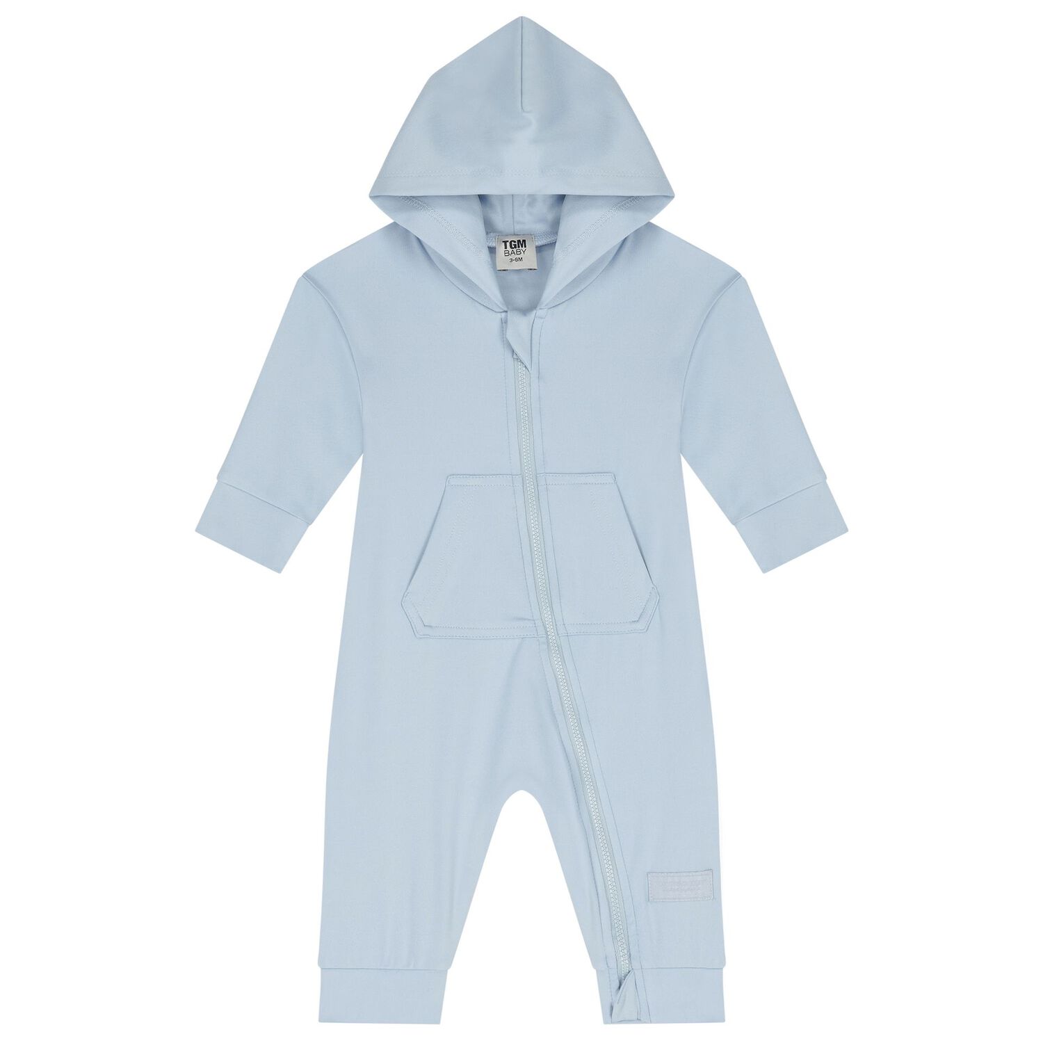 Blue Logo Softskin Baby Romper, 1, hi-res