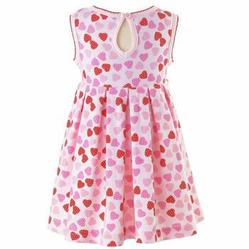 Younger Girls Pink Heart Dress