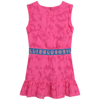 Girls Pink Hearts Logo Dress