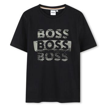 Boys Black Logo T-Shirt