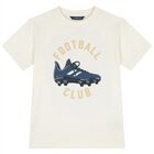 Boys Ivory Football T-Shirt, 2, hi-res