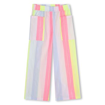 Girls Multi-Coloured Stripes Trousers
