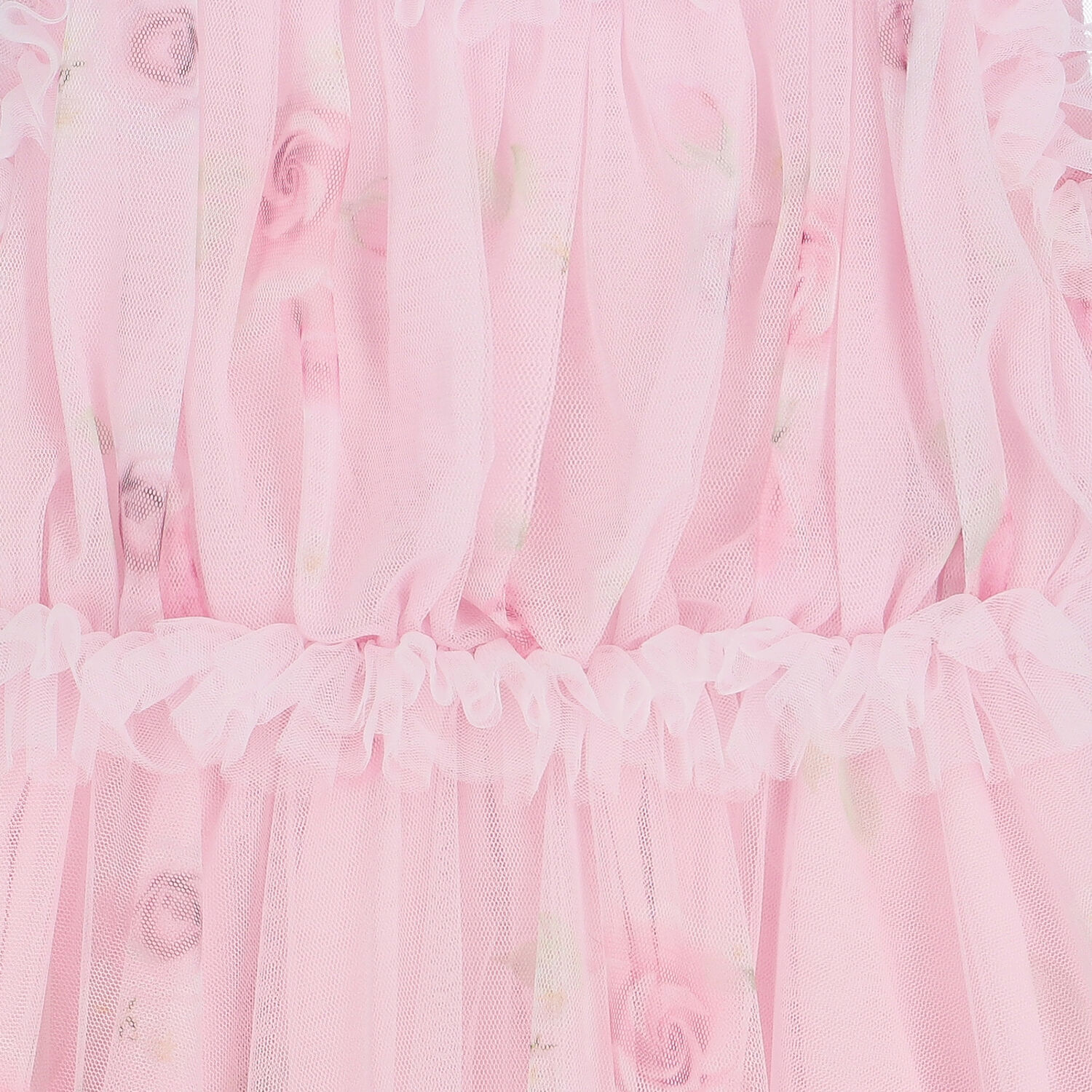 Girls Pink Tulle Floral Dress, 1, hi-res