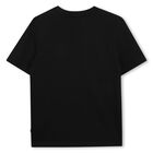 Boys Black Logo T-Shirt, 3, hi-res