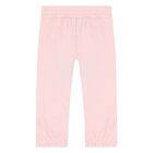 Younger Girls Pink Heart Joggers, 1, hi-res