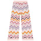 Girls Pink Logo Zig Zag Trousers, 1, hi-res