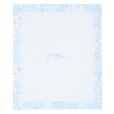White & Blue Logo Baby Blanket