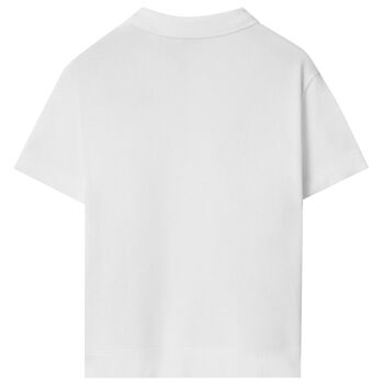 Boys White EKD Logo Polo Shirt