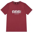 Boys Burgundy Logo T-Shirt, 1, hi-res