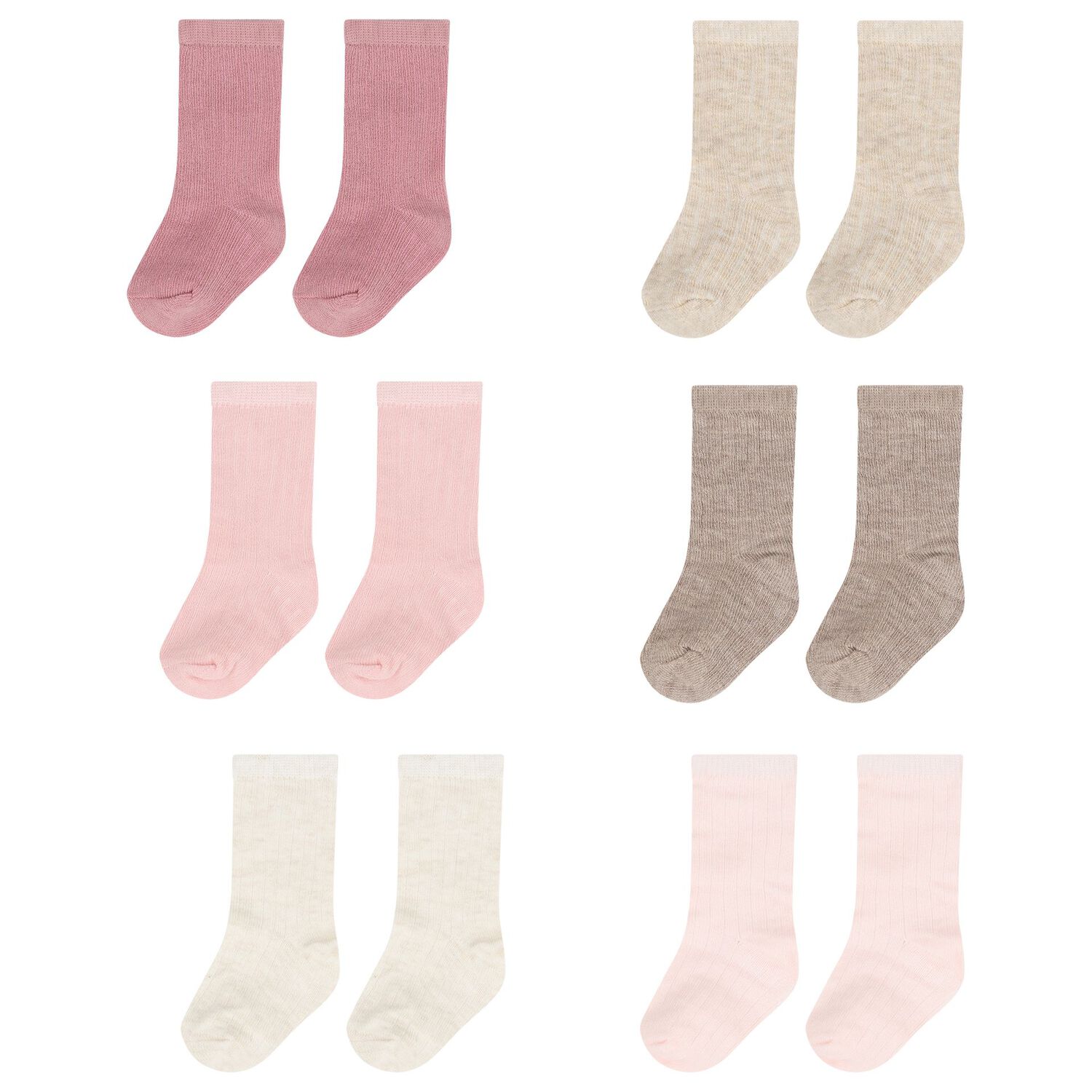 Baby Boys Beige, Blue & Ivory Socks ( 6 Pack ), 1, hi-res